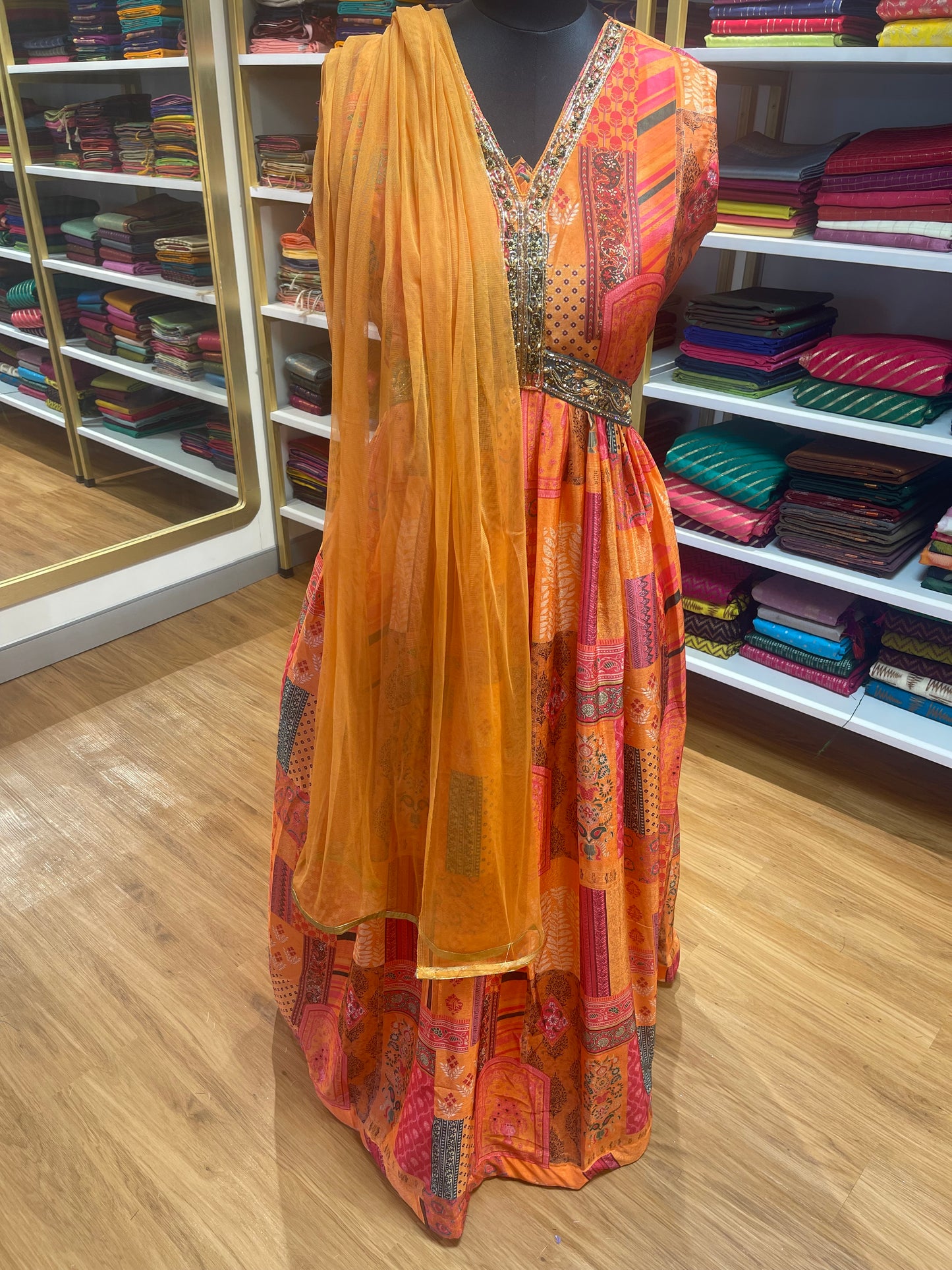 GOWN WITH NAVRATRI DESIGNS